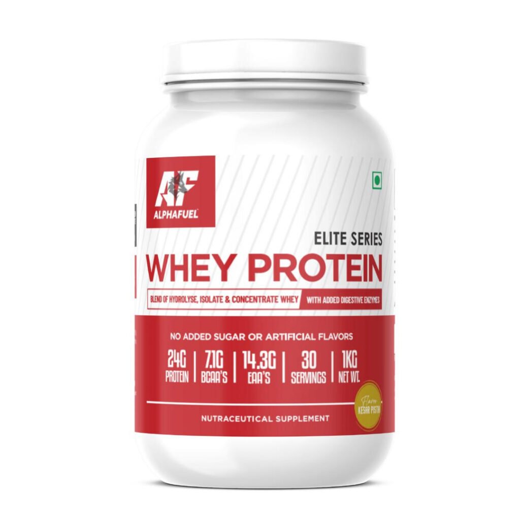 Alphafuel Elite Whey Protein 1 KG ( 24 G Protein Per Serve ) | USFDA ...